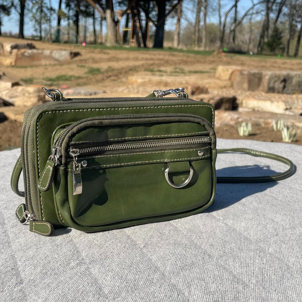 Olive Green Wallet Crossbody